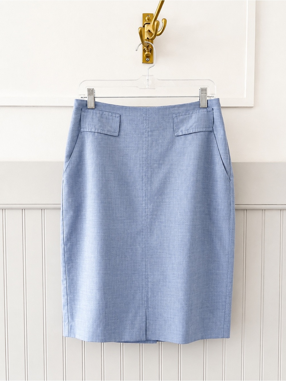 Banana Republic Light Blue Pencil Skirt
